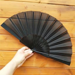 Quạt Cổ Trang Nan Nhựa 21cm - Quạt Xếp Vải Xòe Phụ Kiện Múa Cosplay Đạo Cụ Chụp Ảnh 7