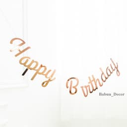 Dây chữ HAPPY BIRTHDAY ép kim trang trí sinh nhật 5