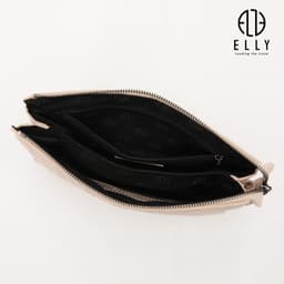 [Tặng hộp 20.10] Clutch nữ ELLY EC57 ví cầm tay da thật cao cấp dự tiệc công sở thời trang sang trọng 7