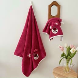 SÉT KHĂN MẶT + KHĂN TẮM GẤU LOTSO DÂU TÂY DISNEY XINH ƠI LÀ XINH 6