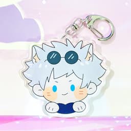(mua 1 tặng 1) ( Mica ) Móc khóa JUJUTSU KAISEN CHÚ THUẬT HỒI CHIẾN ver NEKO quà tặng dễ thương chibi anime 4