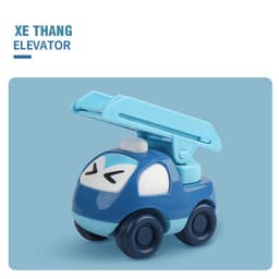 Bộ đồ chơi ô tô quán tính mi ni hoạt hình mô tả xe công trình, xe kỹ thuật, xe thang, xe cứu hộ đẹp và dễ thương 7