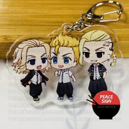Mua 1 tặng 1 ( Mica trong acrylic ) Móc khóa TOKYO REVENGERS Kịch Trường Của Takemichi ver COUPLE anime chibi 3