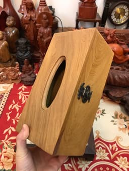 Hộp Đựng Giấy Ăn để bàn gỗ bách xanh thơm phức, sang trong tiện lợi, cao cấp 4