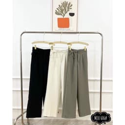 Quần Ống Suông Rộng Nữ Lưng Cao buộc dây nơ xinh dài 1m - Mã 568 8
