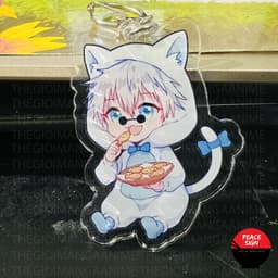 (mua 1 tặng 1) ( Mica trong acrylic ) Móc khóa nhân vật Gojo Satoru CHÚ THUẬT HỒI CHIẾN JUJUTSU KAISEN chibi anime 3
