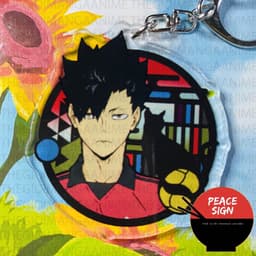 (Mua 1 tặng 1) Móc khóa HAIKYUU!! Vua Bóng Chuyền ver HÌNH TRÒN anime chibi Mica trong acrylic 5
