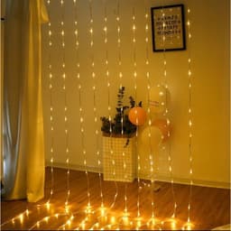 Đèn rèm Mành Mưa 3M*2M thả 10 Sợi hiệu ứng thác nước mưa rơi 6