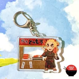 (mua 1 tặng 1) ( Mica trong acrylic ) Móc khóa KIMETSU NO YAIBA ver HỘI CHỢ anime chibi game xinh xắn 3