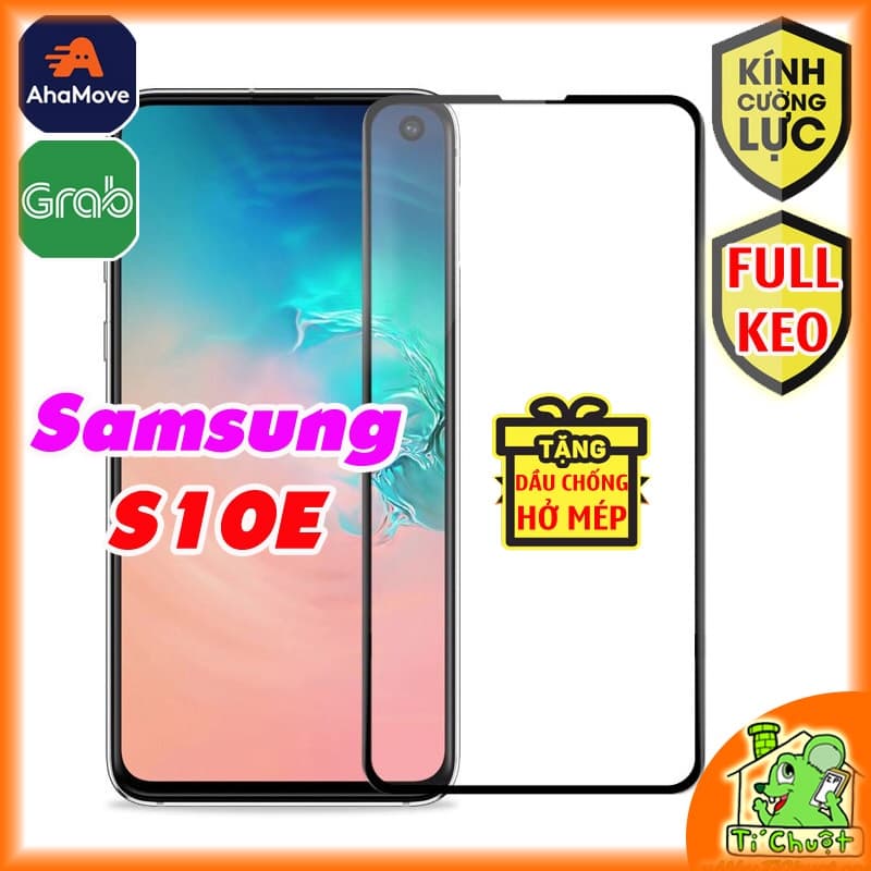 [FULL KEO] Kính CL Samsung S10e Cường Lực 2.5D FULL Màn