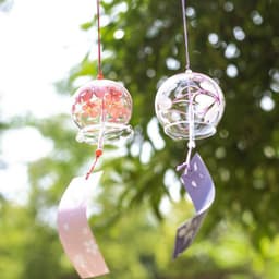 Chuông Gió Thủy Tinh Nhật Bản Furin Treo Trang Trí Phòng Ngủ Bàn Học Decor Xinh Quà Tặng May Mắn 8