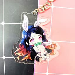 (Mua 1 tặng 1) Móc khóa mica anime Kimetsu no Yaiba Thanh gươm diệt quỷ hình in 2 mặt 3