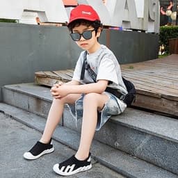 Giày Thể Thao Bé Trai Lưới Thoáng Khí, Giày Thể Thao Bé Gái Đế Bệt Êm Chân, Chống Trượt Cực Tốt A17 Cho Bé 3-11  Tuổi 6