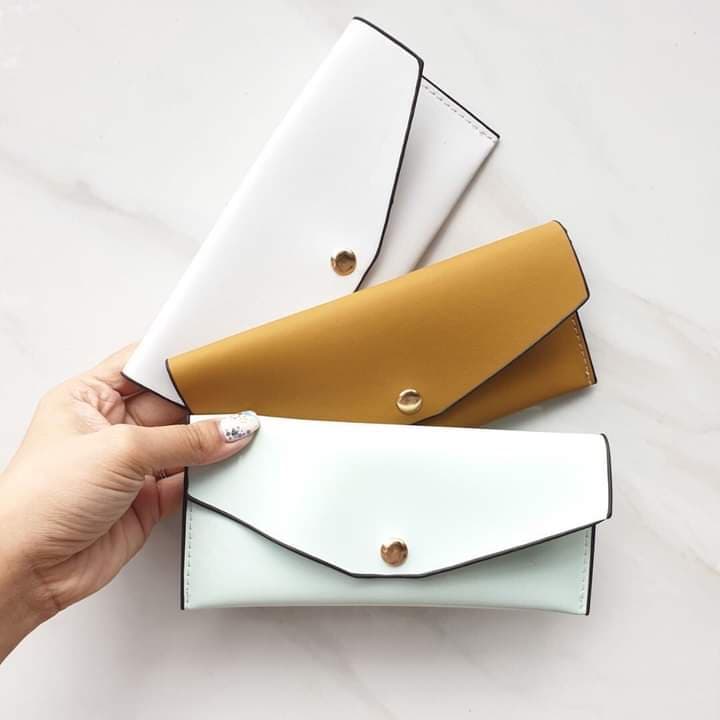 Bao da đựng kính nam nữ thời trang, chất liệu mềm mại cao cấp giúp bảo vệ kính chống xước, vỡ