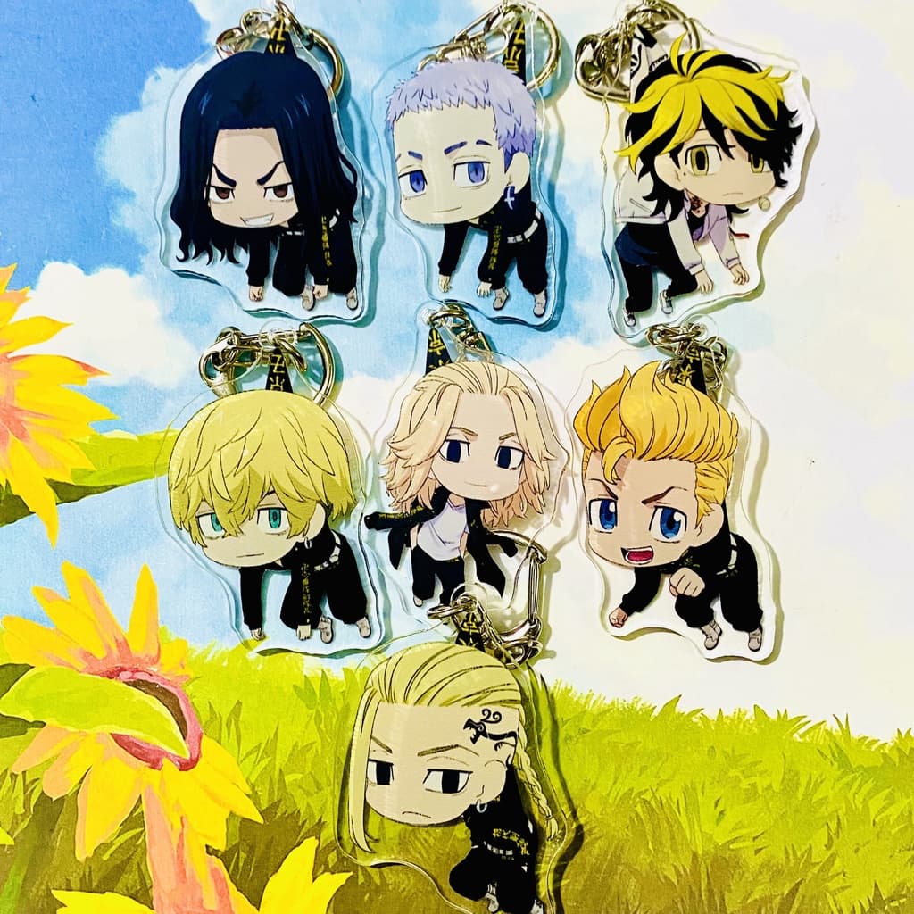 (mua 1 tặng 1) ( Mica trong acrylic ) Móc khóa in hình TOKYO REVENGERS ver TREO Kịch Trường Của Takemichi anime chibi