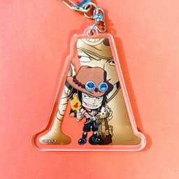 (mua 1 tặng 1) Móc khóa mica in hình ONE PIECE ĐẢO HẢI TẶC ver CHỮ CÁI hình in 2 mặt 3