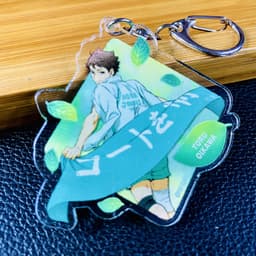 (Mua 1 tặng 1) Móc khóa in hình HAIKYUU!! VUA BÓNG CHUYỀN ver HÌNH THOI anime chibi Mica trong acrylic 4