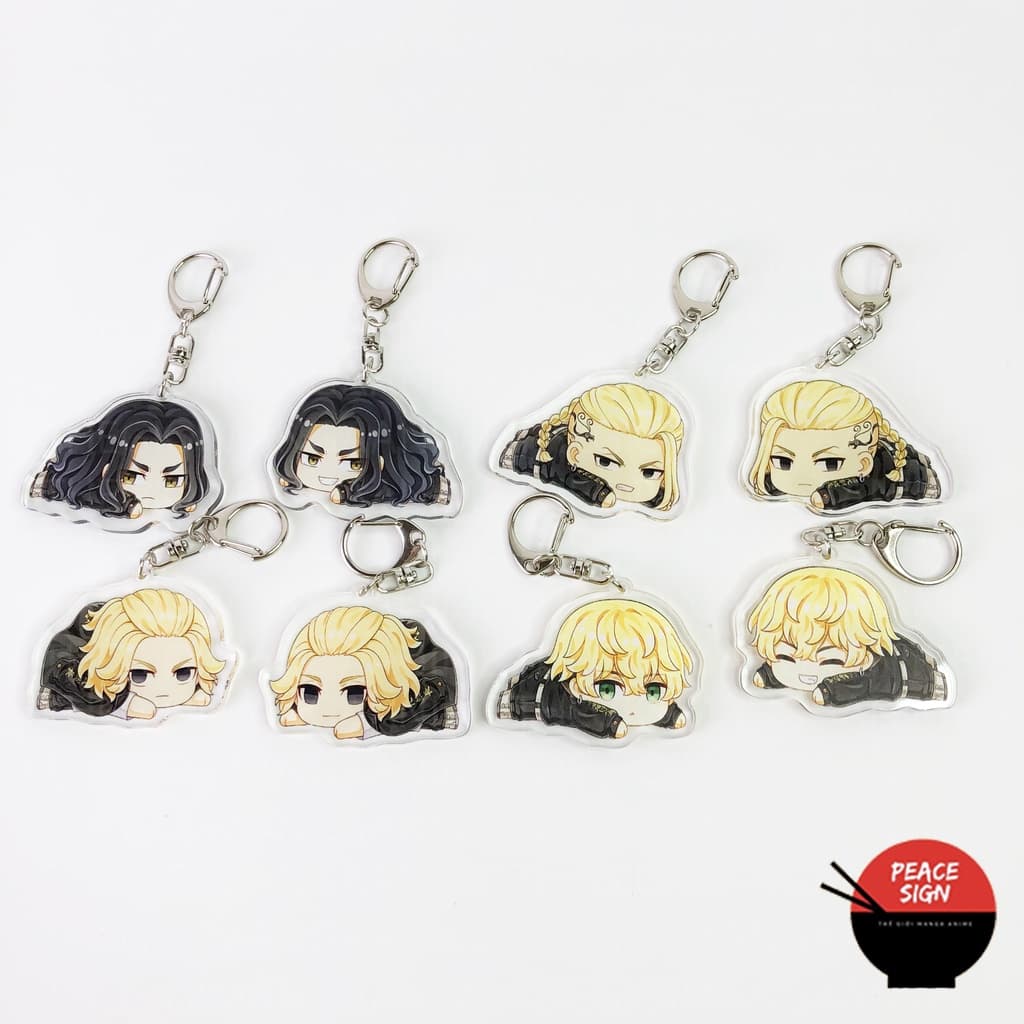 (mua 1 tặng 1) Móc khóa in hình TOKYO REVENGERS ver NẰM Kịch Trường Của Takemichi anime chibi Mica trong acrylic