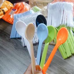 [Mua nhiều giảm giá] Combo 20 thìa nhựa phíp ăn chè, kem, sữa chua SL 2749 4