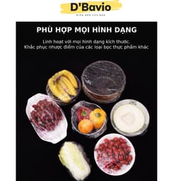 Màng bọc thực phẩm co giãn bo chun có đựng túi gấu set 100 chiếc - Shop Dbavio 2