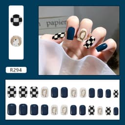 24 miếng [Miễn phí keo] Bộ móng giả form vừa xinh, cute cho các nàng dễ mang, đi học đi làm đều tiện 5