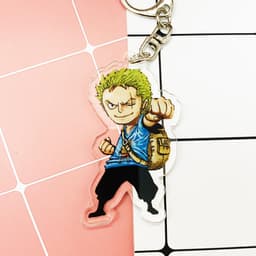 (Mua 1 tặng 1) Móc khóa One Piece Đảo Hải Tặc Zoro quà tặng xinh xắn dễ thương in hình anime chibi 4