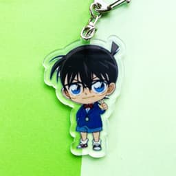 (mua 1 tặng 1) ( Mica trong acrylic) Móc khóa Conan Thám tử lừng danh Kid ver eat in hình anime chibi 4