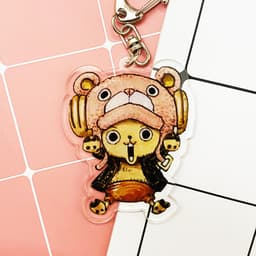 (mua 1 tặng 1) ( Mica ) Móc khóa One Piece Đảo Hải Tặc ver dã ngoại quà tặng dễ thương in hình anime chibi 8