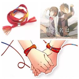 Vòng tay dây đỏ KIMI NO NA WA YOUR NAME hóa trang phim anime chibi lắc tay nam nữ 3