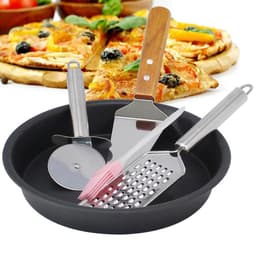 UFANSM Nướng Bánh Pizza Bằng Thép Carbon Màu Đen Chống Dính Tiện Dụng Cho Nhà Bếp 6