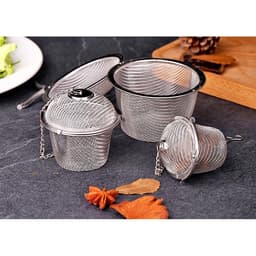 Lọc inox 304 hình trụ lưới cao cấp, nhiều kích thước, có dây treo - HVL TEA 5