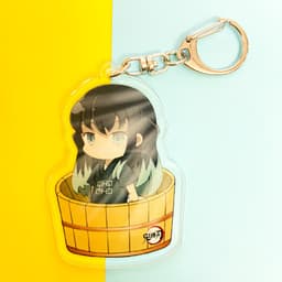 (Mua 1 tặng 1) Móc khóa KIMETSU NO YAIBA THANH GƯƠM DIỆT QUỶ VER THÙNG TẮM GỖ quà tặng xinh xắn dễ thương 6
