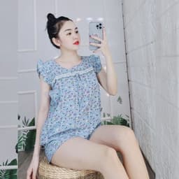 Đồ ngủ nữ lụa pijama đồ bộ pyjama lụa 100D bộ ngủ mặc nhà quần đùi cute dễ thương cao cấp bigsize ESHOP PM03 2