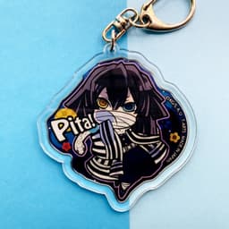 (mua 1 tặng 1) (V1) Móc khóa mica Kimetsu no Yaiba Thanh gươm diệt quỷ ver Pita! hình in 2 mặt 5