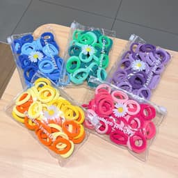 Bộ Dây Buộc Tóc 100 chun Co Dãn Xinh Xắn Nhiều Màu Phong Cách Hàn Quốc Cho Bé Gái.. GIA DỤNG VĨNH NGÂN 4