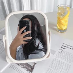 Gương Trang Điểm Để Bàn Lúa Mạch Tròn Xoay 360 Độ,Gương Lúa Mạch mini xinh xắnGương để bàn siêu cute 2
