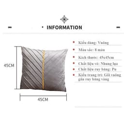 Gối tựa lưng sofa cao cấp GÂN RUY BĂNG chất liệu nhung lụa LiMinHo Shop 3