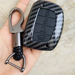 Ốp chìa khóa xe Creta, Stargazer, Elantra 2022 2023 2024 2025 - chìa 4 nút mẫu carbon đẹp 3