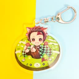 (mua 1 tặng 1) ( Mica ) Móc khóa KIMETSU NO YAIBA THANH GƯƠM DIỆT QUỶ VER PHAO BƠI quà tặng dễ thương 8