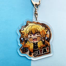 (mua 1 tặng 1) (V1) Móc khóa mica Kimetsu no Yaiba Thanh gươm diệt quỷ ver Pita! hình in 2 mặt 7