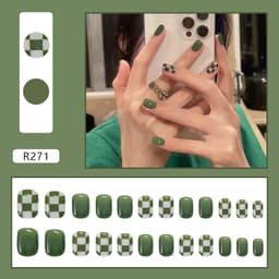 24 miếng [Miễn phí keo] Bộ móng giả form vừa xinh, cute cho các nàng dễ mang, đi học đi làm đều tiện 6