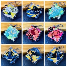 (Mua 1 tặng 1) Móc khóa in hình HAIKYUU!! VUA BÓNG CHUYỀN ver HÌNH THOI anime chibi Mica trong acrylic 9