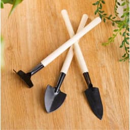 Bộ 3 dụng cụ làm vườn tiện dụng size mini có tay cầm bằng gỗ 1