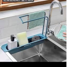 Kệ gác bồn rửa bát có móc phơi khăn thông minh## GIA DỤNG VĨNH NGÂN 1
