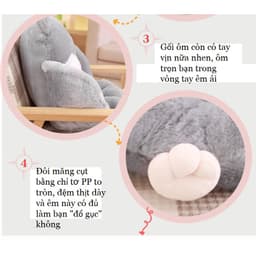 [NỆM] Đệm Nệm lót ghế Gấu bông tựa lưng ngồi bệt hình chuột hamster Quà tặng cho bạn gái, mẹ và bé, dân văn phòng 3