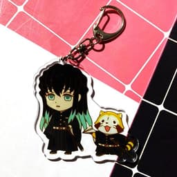 (mua 1 tặng 1) ( Ver CHỒN ) Móc khóa KIMETSU skin mica trong acrylic chibi anime cute quà tặng xinh xắn dễ thương 6