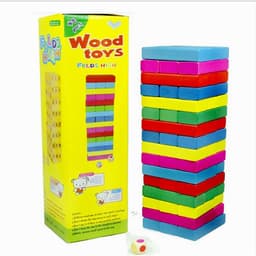 Rút gỗ màu 48 thanh loại lớn - Domino màu cho bé 7