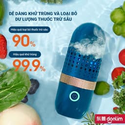 Máy khử độc thực phẩm Donlim, máy khử khuẩn thực phẩm, máy tiệt trùng, máy rửa rau củ quả bằng công nghệ điện phân nước 2