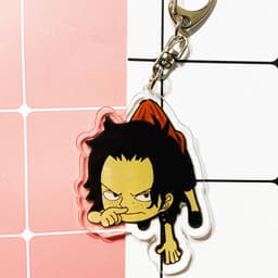 (Mua 1 tặng 1) Móc khóa mica One Piece Đảo Hải Tặc ver TREO NGƯỜI Luffy Ace hình in 2 mặt 7