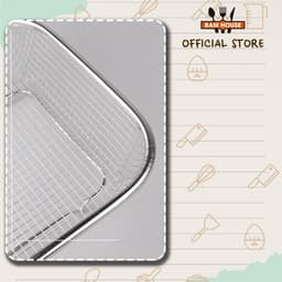 Rổ lưới đựng thức ăn chiên inox 304  sáng bóng cao cấp 4